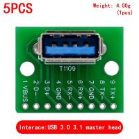 ราคา 5PCS USB Male Connector MINI MICRO USB to DIP Adapter female connector 2 54 Connector B Type C USB2 0 3 0 Female PCB Converter (19697070043)