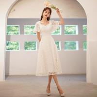 ราคา Airuchu ชุดเดรสงานเลี้ยงเจ้าสาวสีแดงไวน์มักจะสามารถสวมใส่ชุดงานหมั้นงานแต่งงานลูกไม้ขนาดเล็กชุดราตรีหญิง (18685021034)