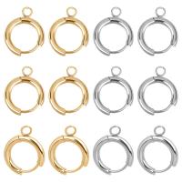 ราคา 1Box 12pcs 2 Colors 15mm Diameter Real 24k Gold Plated 201 Stainless Steel Huggie Hoop Earring Findings with Loops Metal Leverback Round Ear Ring Clip Stud Earring Hook for Earring Making (20882209981