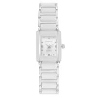 ราคา Fashion Rectangle Watch Women White Simulated Ceramics Watches Men Women Casual Quartz Wristwatches Relogio Feminino (17290607898)