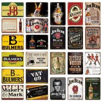 ราคา ป้ายดีบุกจิมบีม Bulmers แผ่นโลหะโบราณโลโก้วิสกี้แผ่นตกแต่งผนังป้ายย้อนยุคสำหรับคลับที่บ้านตกแต่งผนังบาร์ไอริช23T 0707 (19664307608)