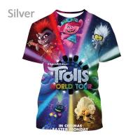 ราคา 2023 NEW2022ใหม่แฟชั่นเด็กฤดูร้อน3D พิมพ์การ์ตูนภาพยนตร์ Trolls World Tour เสื้อยืดลำลองแขนสั้น Tops (19760978566)