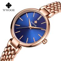 ราคา WWOORทองนาฬิกาสำหรับสตรีแฟชั่นเกาหลีนาฬิกาหรูทองเหล็กกันน้ำควอตซ์ข้อมือผู้หญิงนาฬิกาข้อมือหญิง (18674302100)