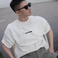 ราคา 2023 High quality new style JIL minimalist style high street OS version SANDER letter print Ying Caiers same style short sleeved trendy brand T shirt for men (20457669483)