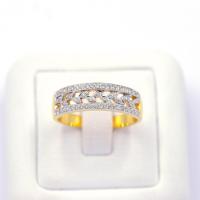 ราคา Happy Jewelry แหวนแถวขนาดล่างบน ขั้นกลางด้วยใบมะกอก ความหมายดีๆ ทองแท้ 9k 37 5 เพชรเกสร ME908 (16997215970)