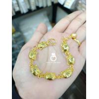 ราคา สร้อยข้อมือ B152 หน้าแมว 2 สี สีทอง นาก สร้อยข้อมือนากไมครอน สร้อยข้อมือสวยๆ ทองสวย นากชุบ บริการตัดไซต์ฟรี (21230959456)