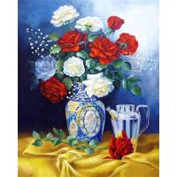 ราคา SDOYUNO ภาพวาดขนาด40X50ซม ตามของตกแต่งงานปาร์ตี้ตัวเลขสำหรับผู้ใหญ่จิตรกรรมตกแต่งภาพดอกกุหลาบแดงเข้มของขวัญเฉพาะบุคคล (20646394735)