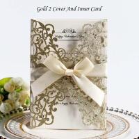 ราคา การ์ดเชิญงานแต่งงานแบบใช้เลเซอร์ตัดกระดาษเงินสะท้อนแสงสีทองสีฟ้าพร้อมริบบิ้นอุปกรณ์ของตกแต่งปาร์ตี้งานแต่งส่วนบุคคล1ชิ้น (19617906894)