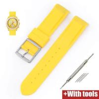 ราคา สายนาฬิกา Omega X Swatch Joint MoonSwatch Constellation Watch Band 20 มม Curved End Silicone Rubber Wrist Bracelet for Men Women (19638330534)
