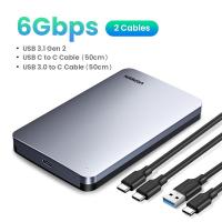 ราคา UGREEN HDD Case 2 5 6Gbps SATA To USB C 3 1 Gen 2ฮาร์ดไดรฟ์ภายนอกกล่องอลูมิเนียม Case HD สำหรับ Sata Hard Disk SSD HDD Enclosure (19618449893)