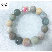 ราคา กำไลข้อมือหินหยกห้าสี สร้อยข้อมือหินมงคลหินนำโชค หินแท้ หยกห้าสี สินค้าแฮนเมด (12583927987)