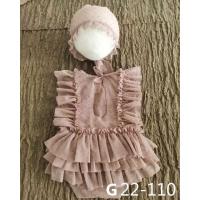 ราคา 0 1Month Newborn Photography Props Baby Hat Headband Lace Romper Bodysuits Outfit Baby Girl Dress Costume Photography Clothing (11666308066)