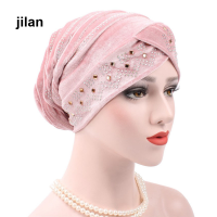 ราคา Jilan มุสลิมไข่มุกลูกปัดหมวกกำมะหยี่ Hijabs หมวกมุสลิมหมวกผู้หญิงเจาะชาติพันธุ์ผ้าคลุมอิสลามหัว Turbante หมวกกันน็อกฮิญาบ (17638438884)