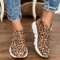 ราคา Order Coming รองเท้าหนังสตรีขนาดใหญ่แบบรองเท้าส้นเตี้ยสำหรับฤดูหนาวใหม่ล่าสุดแบบสีลายเสือเปลือย (20008891922)