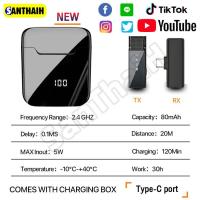 ราคา SanThaiH ไมค์ไร้สาย wireless ไมค์บลูทูธ ไมล์ ไร้ สาย ชาร์จ wireless Microphone 2 4G ไมค์ไลฟ์สด สัมภาษณ์ บันทึกเสียง ลดเสียงรบกวน เครื่องเสียง (18963238865)