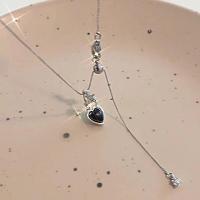 ราคา Kpop สร้อยคอรูปหัวใจหินโอปอลสีชมพูสำหรับผู้หญิง Y2K สีดำจี้หินแห่งความรักเครื่องประดับสร้อยคอเรขาคณิต Egirl (19334147106)