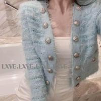 ราคา Sawa Store เสื้อไหมพรมขนมิ้ง เสื้อคลุมแขนยาว กระดุมมุกสีขาว (20891395813)