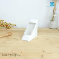 ราคา Goodboxpack 100ใบ แพ็ค กล่องแซนวิชกระดาษ ใส่แซนวิชขนมปังหนาได้ 4 6 ชั้น สีขาว สีน้ำตาลคราฟท์ (420636084)