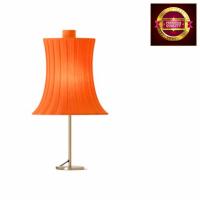 ราคา โคมไฟตั้งโต๊ะ โป๊ะโคมสีส้ม ฐานโคมสีทองเหลือง สูง 35 ซม (174938532)