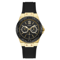 ราคา GUESS Original W1053L7 W1053L1 W1053L3 W1049G5 Gold Dial Black Silicon Womens Watch (20073321716)