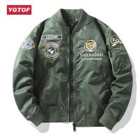 ราคา YGTOF เสื้อผ้าแนวสตรีทแจ็คเก็ตทหารฮิปฮอปเสื้อแจ็คเก็ตเบสบอลเสื้อนอกเข้ารูปแบรนด์พอดีตัวเสื้อแจ็กเก็ตนักบินและเสื้อโค้ทปักลายเสือลำลอง (20502571972)