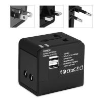 ราคา All in One Universal Fast Charger Plug Adapter Travel Wall Outlet Converter พร้อมพอร์ต USB 2 พอร์ต (20799856238)