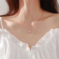 ราคา Korean Fashion 925 Sterling Silver Glitter Diamond Snowflake Pendant Necklace Women Girl Luxury Choker Necklaces (13727858051)