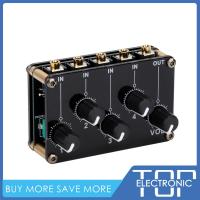 ราคา New Arrival 4 in 1 out Passive Mixer Module Mini Stereo 4 Channel Passive Mixer Audio Mixer 4 Audio Input to 1 Output Ultra Compact Low Noise for Recording Studio Console Stage Small Club or Bar (2091