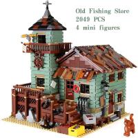 ราคา Compatible with LEGO Ideas Old Fishing Store Fisherman Cabin Building Blocks 21310 Street View Moc Architecture Bricks Model Kid Toys Birthday Gifts (21044458220)