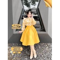 ราคา กระโปรงทรงย้วยผ้าโฟม ย้อนยุค วนิดา (20452369891)