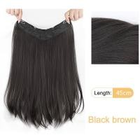 ราคา วิกผมครึ่งศรีษะรูปตัวยูสำหรับผู้หญิงผมหยิกยาว24 ต่อผมสังเคราะห์ทนความร้อนได้วิกผมสีน้ำตาลยาวสีดำธรรมชาติ (20721403338)