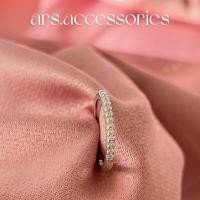 ราคา แหวนเพชรcz แหวนชุบเงินแท้ ปรับขนาดได้ แหวนเงิน (18146337349)