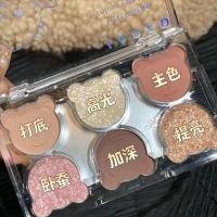 ราคา หมีหกสีอายแชโดว พาเลทอายแชโดว์ อายแชโดว์ติดทน อายชาโดว์ สีทาตา พาเลทตา พาเลทอายแชโดว์ 6สี เนื้อดินน้ำมัน เนื้อใยไหม ประกายชิมเมอร์ (17124680437)