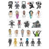 ราคา แผ่นเวเฟอร์ แต่งเค้ก ลายการ์ตูน Skibidi Toilet แต่งเค้กสคิบิดี้ Wafer Sheet (21002882609)
