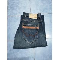 ราคา edwin Jeans กางเกง ยีนส์ ขา กระบอก ฟอกสี ผ้า ด้าน เอว 34 ยาว 42 ปลา ยขา 8 5 (16737597087)