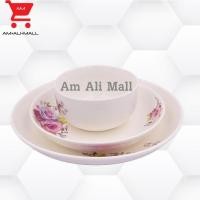 ราคา Am Ali Mall จาน ชาม ถ้วย จานเซรามิค ชามเซรามิค ถ้วยเซรามิค ชุดจานชาม ชามเซรามิคสีขาว 3ชิ้นชุด (6489818244)