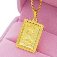 ราคา น่ารักเลียนแบบทองพ่นทรายทองปีนักษัตรจี้หญิง ทองเหลืองชุบ 24k สีทอง (18810527207)