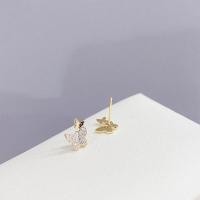 ราคา Suwann na shop ราคาต่อคู่ ต่างหู ต่างหูเงินแท้ ต่างหูเพชร ต่างหูผีเสื้อเพชร (21006595769)