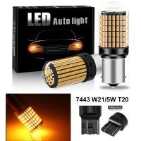 ราคา 2ชิ้นรถยนต์ไฟ LED ความสว่างสูงป้องกัน Stroboscopic กับ C An BUS 7443 W21 5วัตต์7440 W21W T20 LED หลอดไฟโคมไฟ144SMD สนับสนุน DC12 24V (16649583184)