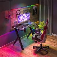 ราคา WISFOR โต๊ะเล่นเกมส์ Ergonomic Gaming Desk Computer Desk โต๊ะคอมพิวเตอร์เกมมิ่ง พร้อมไฟ RGB Led หูฟัง ตะขอ ที่วางแก้ว (18559708942)