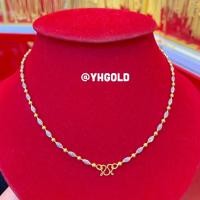 ราคา สร้อยคอทอง1บาท YHGOLD งาน2สี ทองคำแท้96 5 ขายได้จำนำได้ (17062301000)