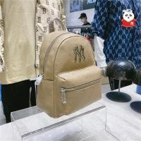 ราคา MLB กระเป๋าเป้สะพายหลังขนาดเล็กสำหรับผู้ชายและผู้หญิง PU เครื่องหมายโลหะหนัง NY แยงกี้แบรนด์แฟชั่นดอกไม้เก่ายุโรปและอเมริกากระเป๋าเป้แฟชั่นย้อนยุค (20188395072)