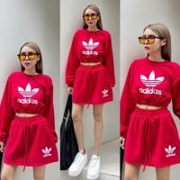 ราคา เซทเสื้อครอปแขนยาว คอกลมใส่ยางยืดรอบ กันโป๊ได้ดี มาพร้อมกระโปรงกางเกงทรงสอบสั้น ชุดเซต ชุดเซ็ท Yunaka (20472280483)