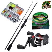 ราคา พร้อมตก คันเบ็ดตกปลาคันเบท สปิน รอกเบท รอกสปิน เหยื่อตกปลา กบยาง คัน1 8เมตร รอก คันตีเหยื่อปลอม อุปกรณ์ ครบชุด พร้อมตก สายพีอี2 0 (17737924116)