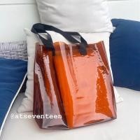 ราคา 10 สี PVC Tote Bag กระเป๋าใสสะพายข้าง (18841691181)