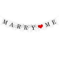 ราคา พร้อมส่ง ธงราว ธงแบนเนอร์ I LOVE YOU LOVE MARRY ME ป้ายครบรอบ มีเชือกในตัว (5947400309)