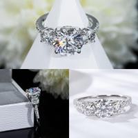 ราคา แหวนเพชรโมอีส 2 กะรัต เงินแท้ 925 ชุบทองคำขาว A5256 (18825471664)