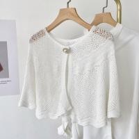 ราคา ผ้าคลุมไหล่ผ้าฝ้ายถักมีกระดุมสีล้วนสำหรับผู้หญิงผ้าคลุมไหล่ถักสำหรับห้องปรับอากาศในฤดูร้อน (21170784294)