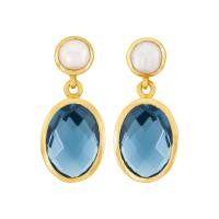 ราคา Vetiver Pearl Iolite freshwater pearl handmade earrings ต่างหูห้อย ไอโอไลท์ สีน้ำเงิน เงินแท้925 ชุบ18k จัดส่งไว (21146016604)