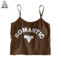 ราคา เสื้อสายเดี่ยว แฟชั่นพิมพ์ลายเท่ห์ๆ ผ้าร่อง ฟองน้ำในตัว ราคาถูก A127 (19284793811)